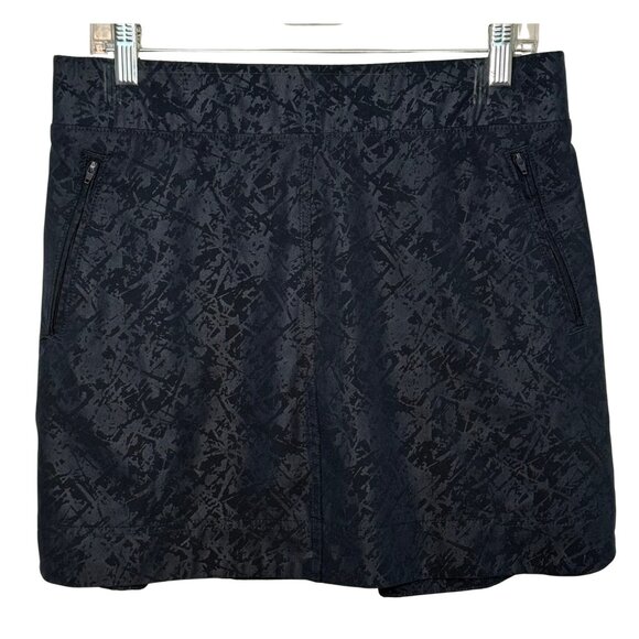 Orvis‎ Women's Pull-On Active Navy Animal Print Embossed Skort - Size Medium - Picture 3 of 8